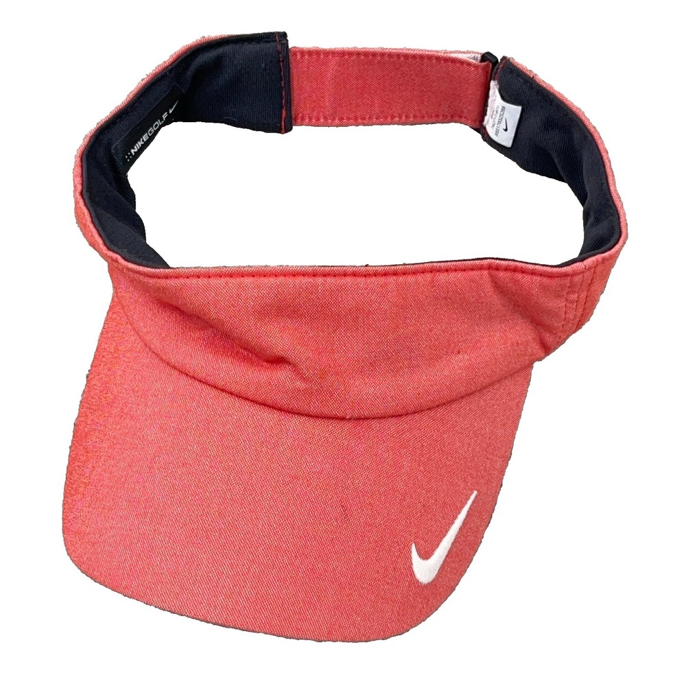Nike‎ Hat Cap Sun Visor Pink Womens Strap Back Golf Tennis Featherlight Dri Fit